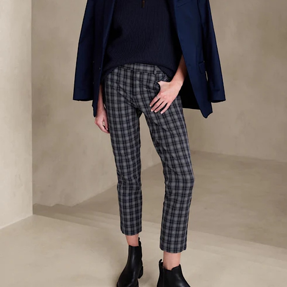 Banana Republic Plaid Sloan Slim Pant